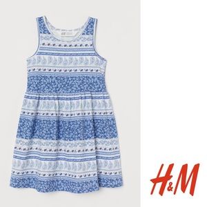 NWT H&M Blue Patterned Summer Dress 18-24mo